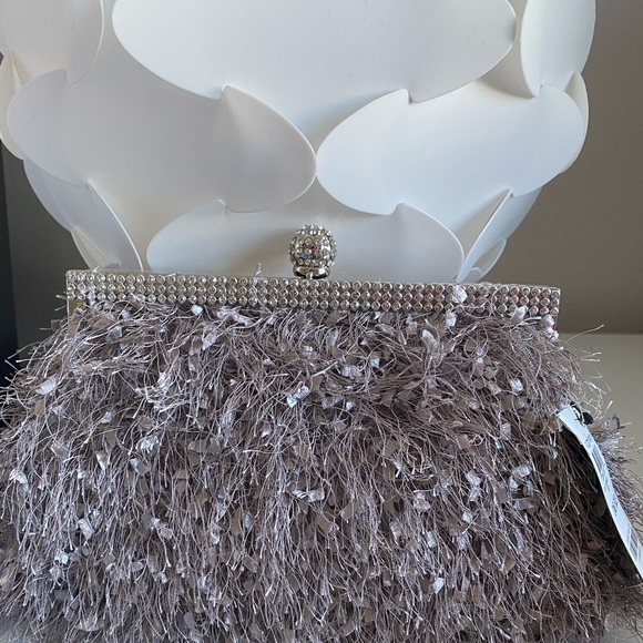 NWT INC Fuzzy Pouch Clutch - Picture 5 of 6
